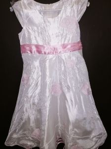 Kids Costumes to Hire - White dress with pink flowers - GIRL